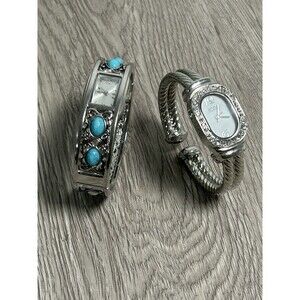 Lot Of 2 Vintage Bracelet Watches Stainless Steel Women’s Bora UNTESTED